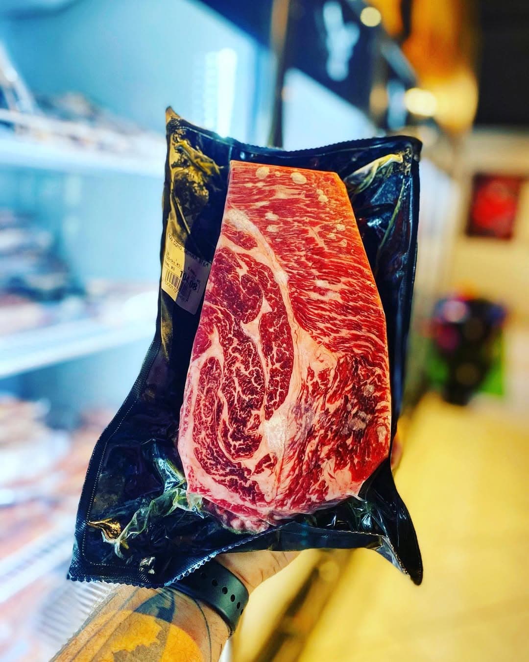 Corte de carne embalado a vácuo
